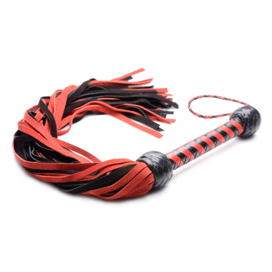 Picture of Isabella Sinclaire Black and Red Suede Flogger