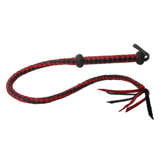Picture of Premium Red and Black Leather Whip
