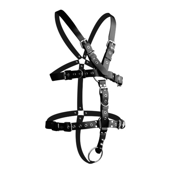 Picture of Strict Leather Body Harness with Cock Ring - X-Large