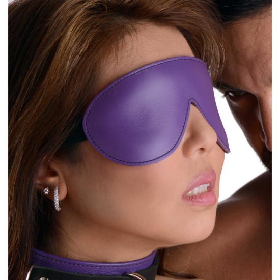 Picture of Blindfold Padded Leather - Purple and Black