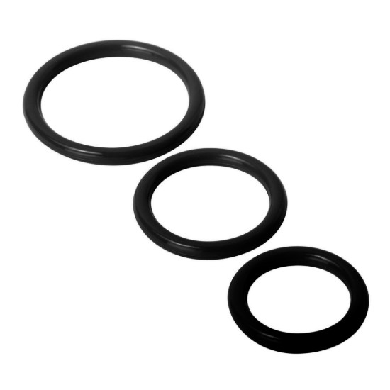Picture of Trinity Silicone Cock Rings Black