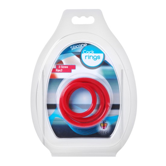 Picture of Trinity Silicone Cock Rings Red
