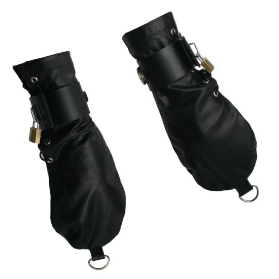 Picture of Strict Leather Bondage Mittens