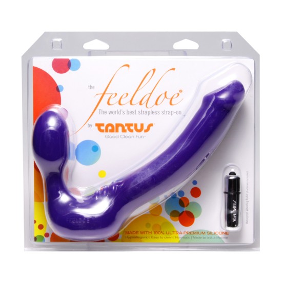 Picture of The FeelDoe Vibrating Silicone Harness Dildo