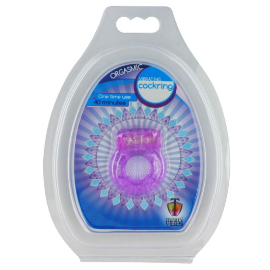 Picture of Purple Orgasmic Vibrating Cockring - Packaged