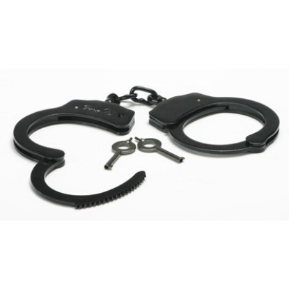 Picture of Black Steel Handcuffs